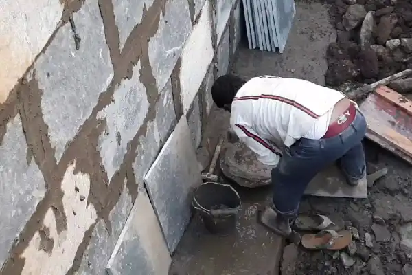 Box type waterproofing with Kota Stone Tiles