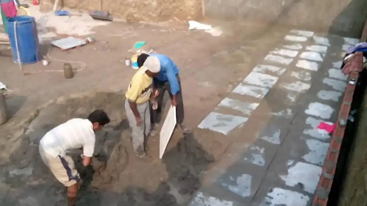 Box type waterproofing with Kota Stone Tiles