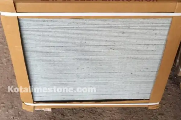 Ready-to-fit-tiles Kota brown limestone calibrated in Delhi